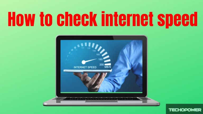 How to check internet speed